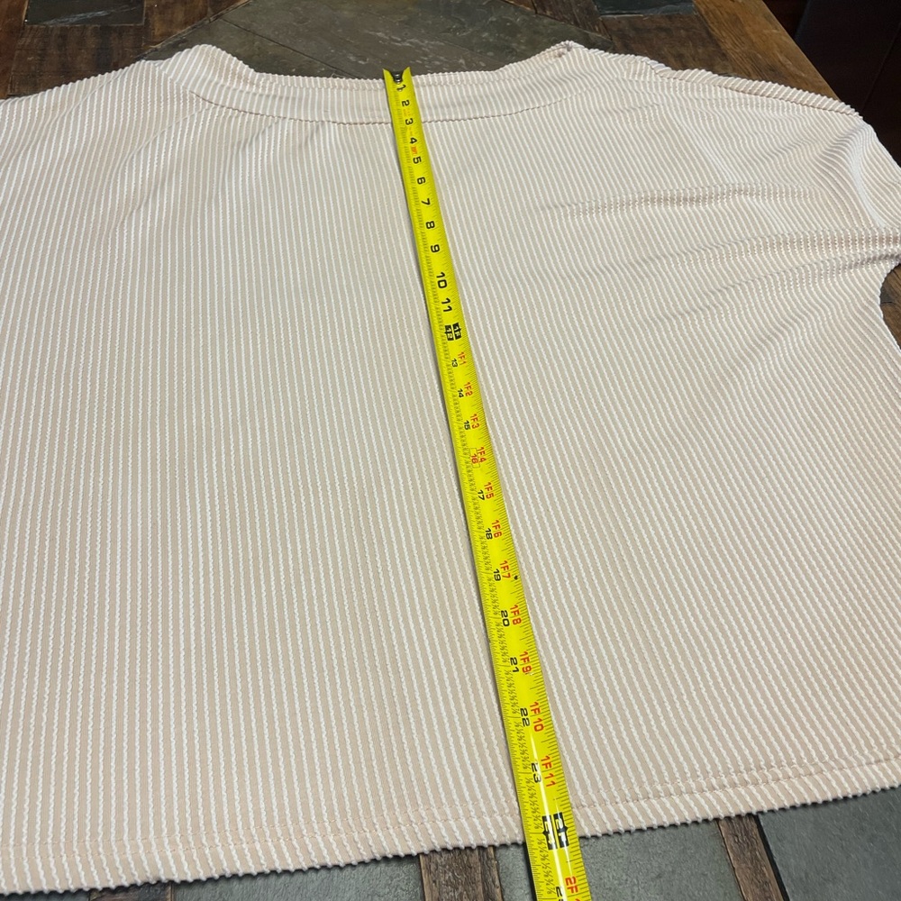 Women's Cream Ribbed Top - Picture 5 of 8